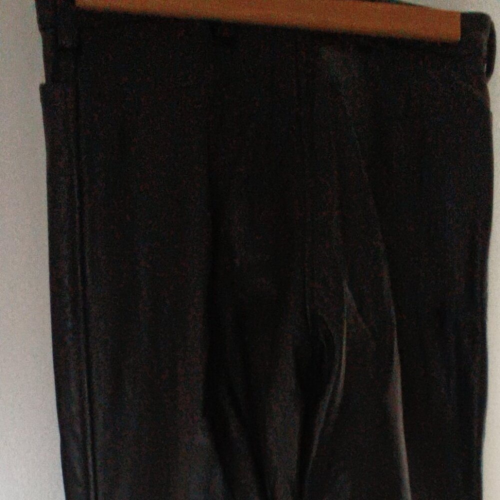 DKNY black leather pants